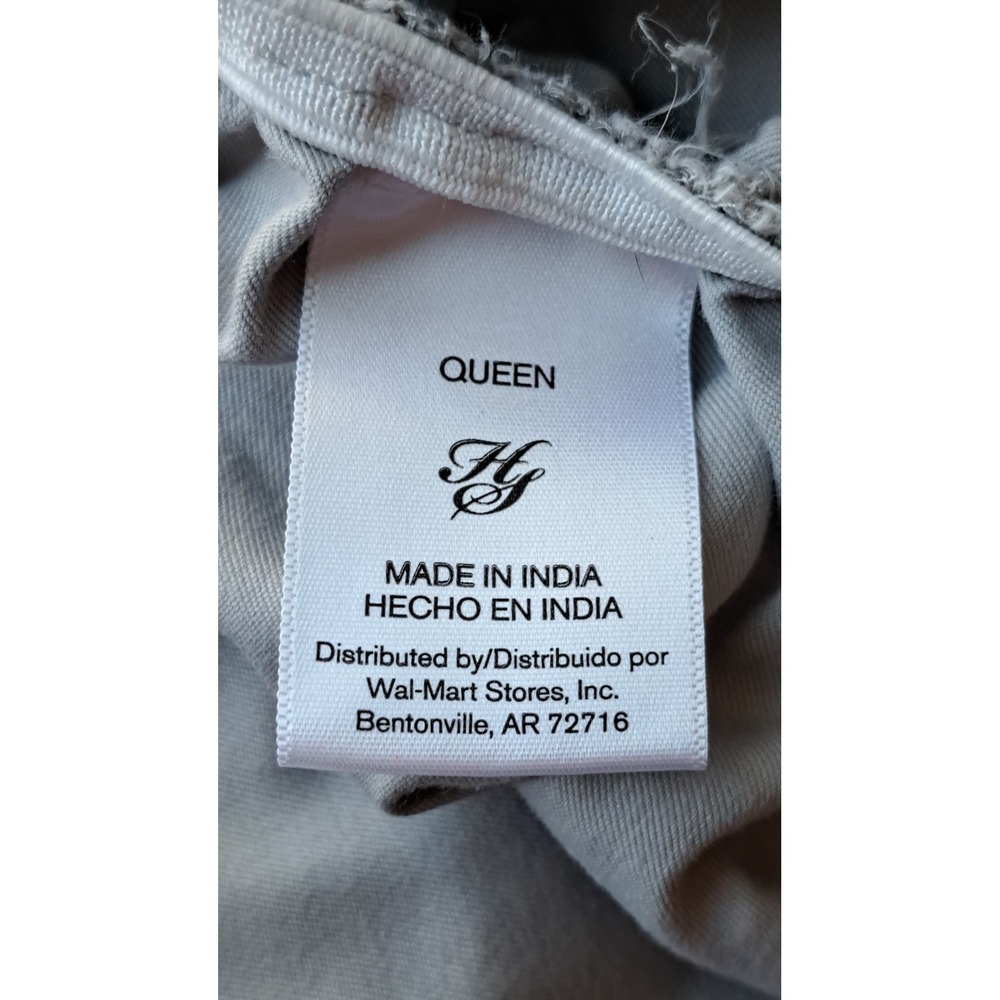 Hotel Style Queen Fitted Sheet 100% Cotton Gray Deep Pocket Solid Bedding Single
